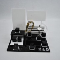Luxe personnalisé plexiglas montre-bracelet fenêtre ensemble support acrylique montre présentoir benshidisplay
