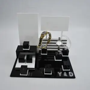 Luxury Custom Plexiglass Wrist Watch Window Set Rack Acrylic Watch Display Show Stand Benshidisplay