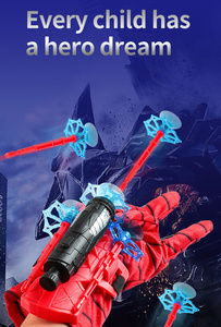 Longxi Spider Launcher Cosplay Trò Chơi Bắn Súng Trẻ Em Vai Trò Chơi Chàng Trai Hút Cup Bóng Mềm Súng Anh Hùng Người Đàn Ông Cho Bé Màu Đỏ - Product Image 5