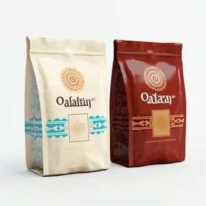 Custom Printed Recyclable Empty Stand Up Side Gusset 250G 500G 1Lb Valve Pouches Coffee Bean Packaging Bags