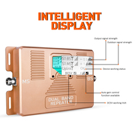 ATNJ Baru Upgrade LCD GSM WCDMA Dual Band 2G + 3G /4G LTE Mobile Phone Sinyal booster