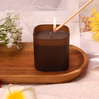 Bougies parfumées décoratives de luxe très vendues au design Café Americano/Bois de Santal Ébène/Vin Rouge pour la maison
