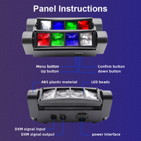 Lumière principale mobile d'araignée de RGBW 8x3W LED activée par le son DMX512 lumières d'étape du DJ de contrôle