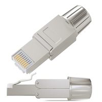 Conector LAN CAT7 RJ45 10 Gbit/s Ethernet AWG 22-24 completamente blindado STP 50μ contactos chapados en oro piezas de telecomunicaciones para Cable de red
