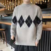 สเวตเตอร์ของผู้ชายเสื้อถักแบบเข้ารูปใส่สบายคอตั้งทำจาก2025สินค้าใหม่ - Product Image 5