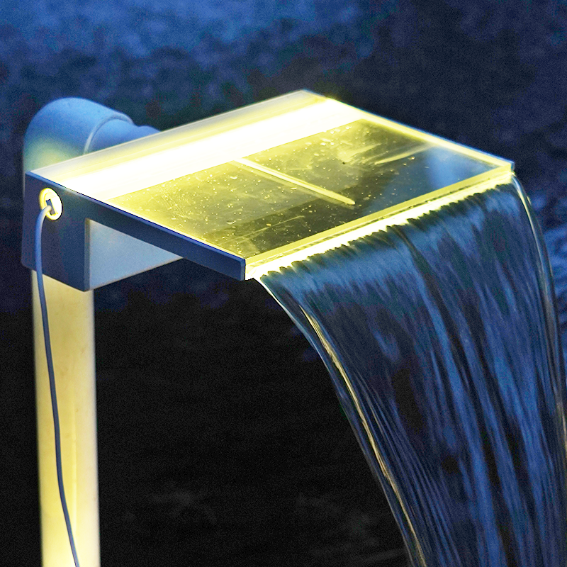 Blanc L300, lèvre 150mm avec LED, télécommande, transformateur