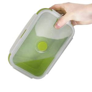 BPA Free Anti-Leak Silicone Collapsible Bento Lch <b>Boxes</b> Eco-Friendly Grade <b>Container</b> for Portable Food Storage - Product Image 2