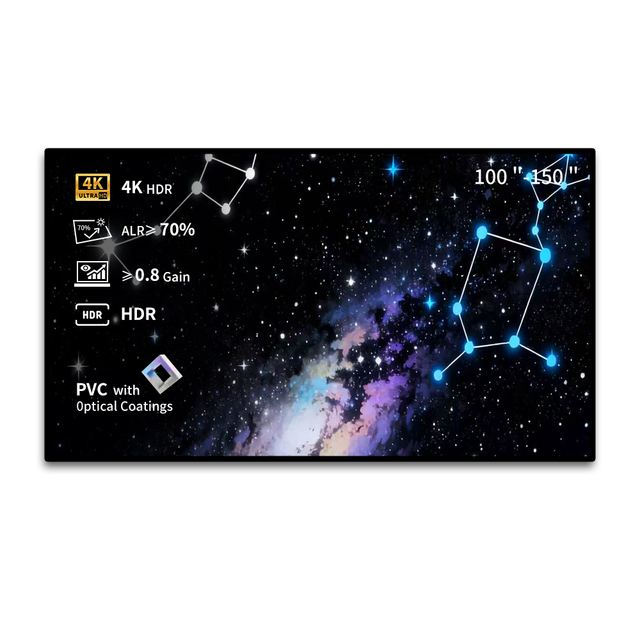 Customizable Fixed Frame Projector Screen ALR Projection Screen for Ultra Short Throw Projection Fixed Frame Screen
