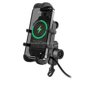 MOTOWOLF su geçirmez şarj edilebilir cep telefonu tutucu 360 derece dönen motosiklet sürme cep telefonu tutucu