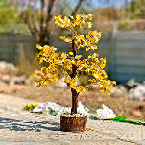Arbre à vœux en citrine naturelle avec éclats d'agate – Arbre de guérison en cristal, décoration d'intérieur, cadeau - Product Image 2