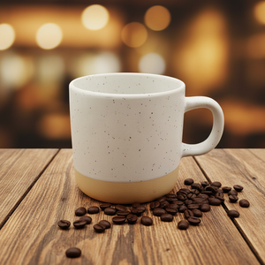 <span class=keywords><strong>Taza</strong></span> Minimalista <span class=keywords><strong>de</strong></span> Gres Cerámico <span class=keywords><strong>Mate</strong></span> con Base Efecto Madera para Mesa Rústica - Product Image 1