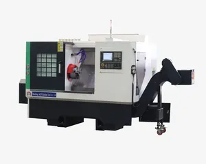 مخرطة cnc لإعداد المعادن على السطح بشكل منحني مع برج و8 محطات SK6350 وموجه خطي