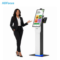 Kiosco Inteligente de Autoservicio para Interiores de 23.8 Pulgadas, Sistema POS con Windows y Android, Impresora Integrada de 80 mm, Escáner QR, NFC, 1 Año de Garantía