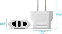 Adaptateur de prise secteur Europe vers USA, convertisseur de voyage de l'Europe vers l'Amérique, Canada, Mexique, Type A