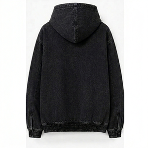 Hoodie en jean pour homme de qualité supérieure avec poche kangourou - Product Image 2