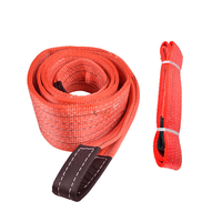 Sangles de levage en polyester haute résistance, sangles plates robustes avec boucles renforcées pour le levage de charges et la rigging.