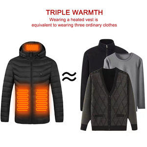 EN STOCK Chaqueta Calefactable 5V con Capucha, Ropa Inteligente con Calefacción USB, para Trabajo, Esquí, Caza, Invierno, Actividades al Aire Libre para Hombre - Product Image 3