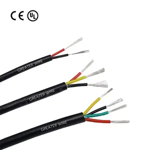 Fabricant de câble électrique résistant à la chaleur et à la température 4 Awg 8 10 12 14 câble flexible en cuivre étamé super doux fil de silicone à 2 noyaux