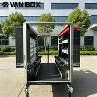 Système de bureau mobile pour véhicule utilitaire, module d'espace de travail portable pour les entreprises en extérieur et les véhicules de service sur le terrain