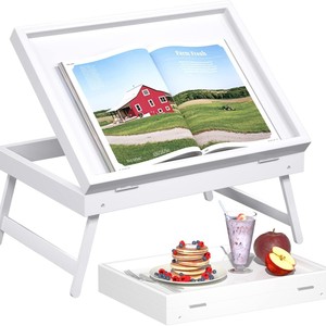 Wood Laptop <b>Table</b> <b>With</b> <b>Foldable</b> <b>Legs</b> 39x28x12cm Bed Tray For Breakfast And Dining Use - Product Image 1