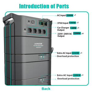 Générateur solaire portable Sorein au meilleur prix, 6000 W, système de stockage d'énergie domestique avec batterie 48 V pour les maisons - Product Image 5