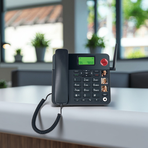 Jimi thẻ <span class=keywords><strong>Sim</strong></span> GSM Máy tính để bàn điện thoại cố định GSM với đài phát thanh cố định điện thoại không dây - Product Image 1