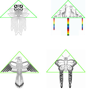 <span class=keywords><strong>Cometa</strong></span> de Diamante Grande para Pintar, Diseño de Dibujos Animados Chinos, <span class=keywords><strong>Cometa</strong></span> Delta de Plástico para Niños, Estilo Pakistaní - Product Image 2