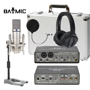 Fábrica profesional 2CH interfaz de función múltiple parabrisas auriculares micrófono <span class=keywords><strong>Monitor</strong></span> altavoz estudio grabación Kit - Product Image 1