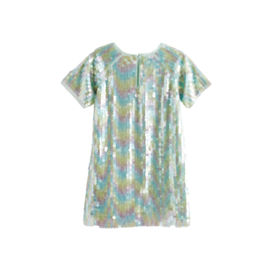 Personalizzabili abiti estivi alla moda con paillettes a manica corta per bambine principessa Silhouette ODM <span class=keywords><strong>abbigliamento</strong></span> per bambini - Product Image 2