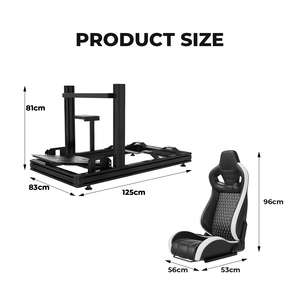 Cockpit de course professionnel en aluminium robuste et réglable pour jeux de course automobile avec garantie d'un an - Product Image 6