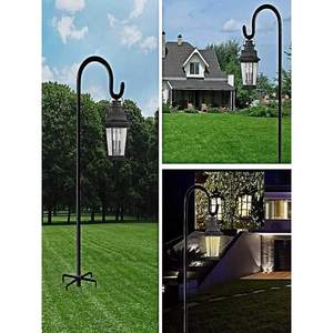 Set Rust-Proof Modern Aluminium <b>Shepherd</b> <b>Hooks</b> Adjustable Thickness Outdoor Solar Lights Courtyard <b>Garden</b> Lawn Pole Flower - Product Image 5