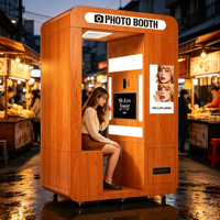 Photomaton modulaire personnalisable pour événements et fêtes, machine à photos avec imprimante, possibilité de personnalisation de la couleur