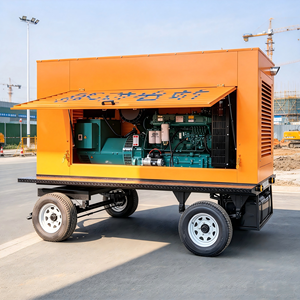 Générateur diesel silencieux sur remorque avec armoire de rangement pour outils, stockage des pièces de maintenance, pratique pour le service sur site - Product Image 5