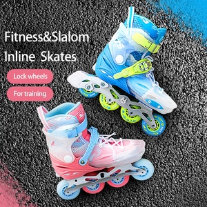 Patins à roulettes rétractables lumineux pour garçons et filles, patins en ligne réglables COUGAR pour enfants - Product Image 1