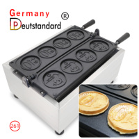 Kommerzielle elektrische Brot maschine Goldmünze Waffeleisen Antihaft-Kuchen hersteller Temperatur regelung