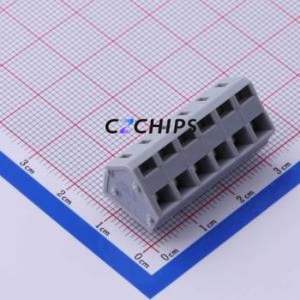 KF243A-5.0-6P Spring Terminal Block Through hole Component (THT),P=5mm Connector 5mm 6P 6 17A - Product Image 1