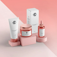 Boîte d'emballage de maquillage avec impression personnalisée boîte d'emballage pliée pour crème nettoyante pour le visage bouteille d'huile essentielle pot cosmétique boîte en papier