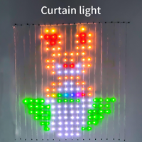 Lumières de rideau intelligentes à pixels RVB programmables pour la maison, l'anniversaire, les fêtes, 2*2M, commande par application, lumières de fée intelligentes pour rideaux