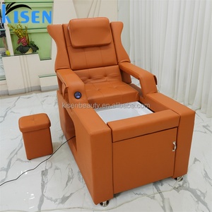 เตียงสระผมไฟฟ้าปรับเอนได้ รุ่น Kisen Modern Luxury ขายดี โครงสแตนเลส พร้อมอ่างแช่เท้าและระบบนวดศีรษะ - Product Image 1
