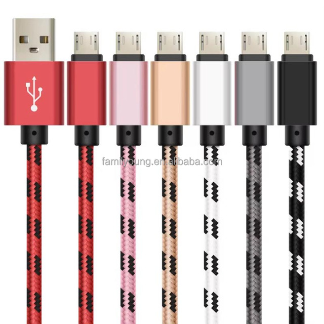 USB Male to Micro USB Male Charging Cable Nylon Braided Micro USB Data Cable Fast Charging for Android Phone Small Appliances