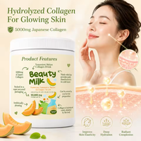 50000mg Kolagen Terhidrolisis Bubuk Susu Kecantikan Campuran Vitamin Dewasa Dukungan Antioksidan untuk Kulit Sehat Suplemen Nutrisi
