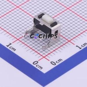 TC-1101V-B-A-W Tactile Switch Through hole Switch Single Pole Single Throw Rectangle Button 1.6N Right Angle Insert - Product Image 1