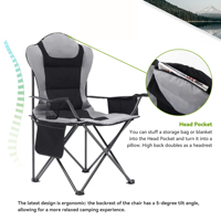 Chaise longue pliable portable de luxe de haute qualité pour l'extérieur, personnalisée, pour la plage, la pêche, les voyages, la pelouse, le camping, avec sac latéral