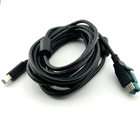 Câble d'imprimante USB vers USB2.0 Type B alimenté par 12V, câble de données pour imprimantes de reçus IBM HP Epson