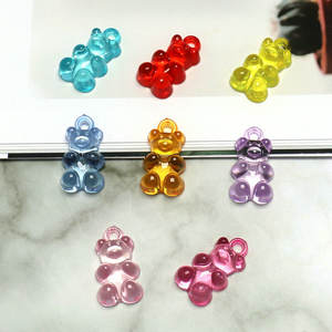 Gioielli di moda per bambini <span class=keywords><strong>con</strong></span> Glitter lucenti <span class=keywords><strong>collana</strong></span> di accessori per cartoni animati <span class=keywords><strong>con</strong></span> ciondolo in plastica in resina colorata - Product Image 3