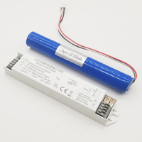 Kit de Iluminación de Emergencia LED con Paquete de Baterías Recargables, Convertidor de Salida Dual CA-CC, Carcasa de Plástico, Autoprueba