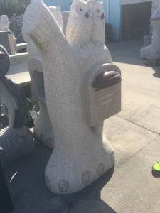 Statue moderne en granit naturel sculpté à la main Conception de boîte aux lettres élégante <span class=keywords><strong>Bouddha</strong></span> en forme de maison en arbre pour une utilisation dans un cimetière intérieur - Product Image 3