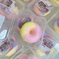 Crispy Donut Wax Squishy Cute Wax Cracking Squishy Mixed Color Crispy Skin Crackle Squishy Wax Cracking Stress Balls Party