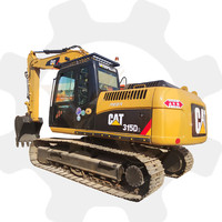 Excavatrice sur chenilles d'occasion Caterpillar 315D de 15 tonnes, importée du Japon, pour travaux de construction