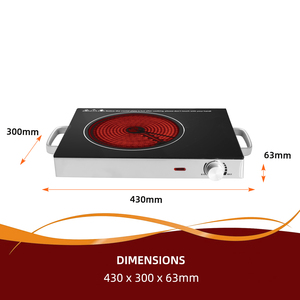 <span class=keywords><strong>Estufas</strong></span> de cerámica infrarrojas eléctricas de un solo vidrio con perilla estufa de cocina infrarroja - Product Image 6